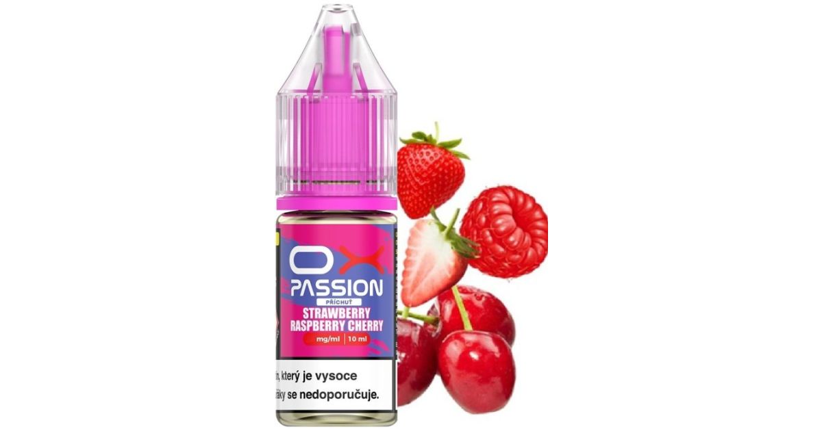 Liquid OXVA OX PASSION Salts Strawberry Raspberry Cherry 10ml 10mg
