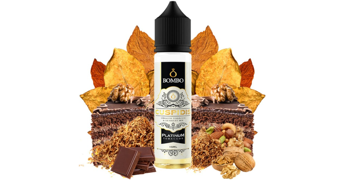 Příchuť Bombo Platinum Tobaccos S&V 15ml Cuspidis (Světlý tabák s čokoládou a oříšky)