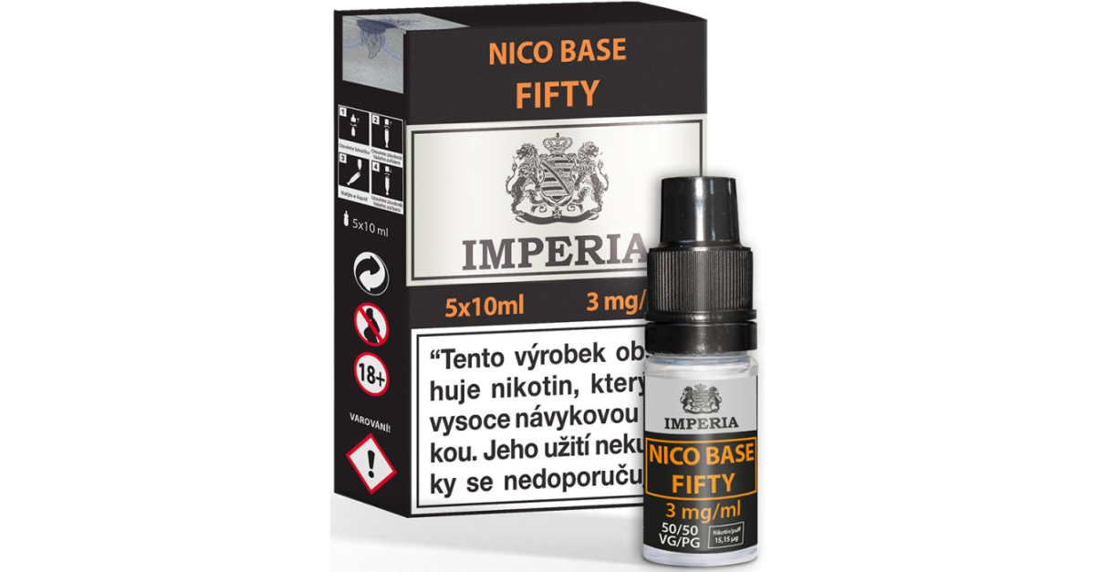 Nikotinová báze IMPERIA Fifty PG50-VG50 5x10ml 3mg