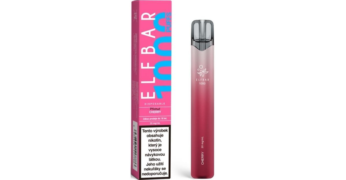 Elf Bar 1000 elektronická cigareta 20mg Cherry