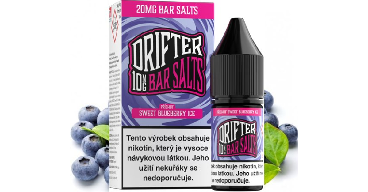 Liquid Drifter Bar Salts Sweet Blueberry Ice 10ml 10mg