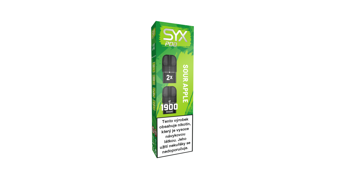 SYX POD Náplň Sour apple 16.5mg 2x2ml